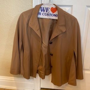 BCBG Paris Camel Tan Cape Jacket Sz 6